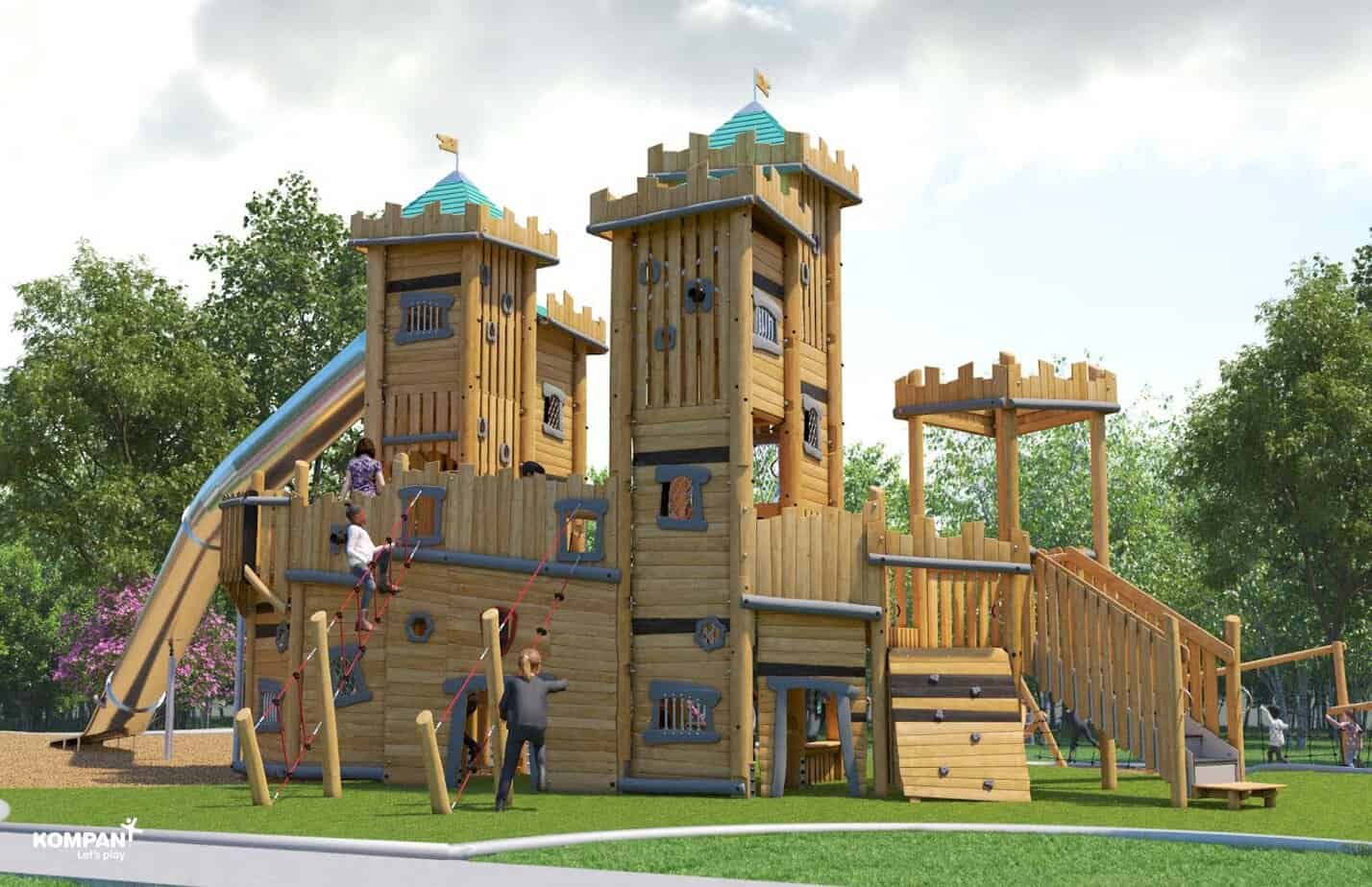 new playground equipment at Michael Gunn